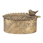 Oval Trinket Box With Bird