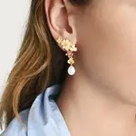 Wildflowers Pearl Drop Earrings
