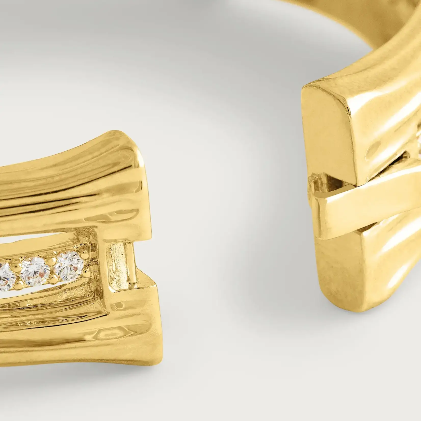 Bamboo Stacked Hinged Bangle