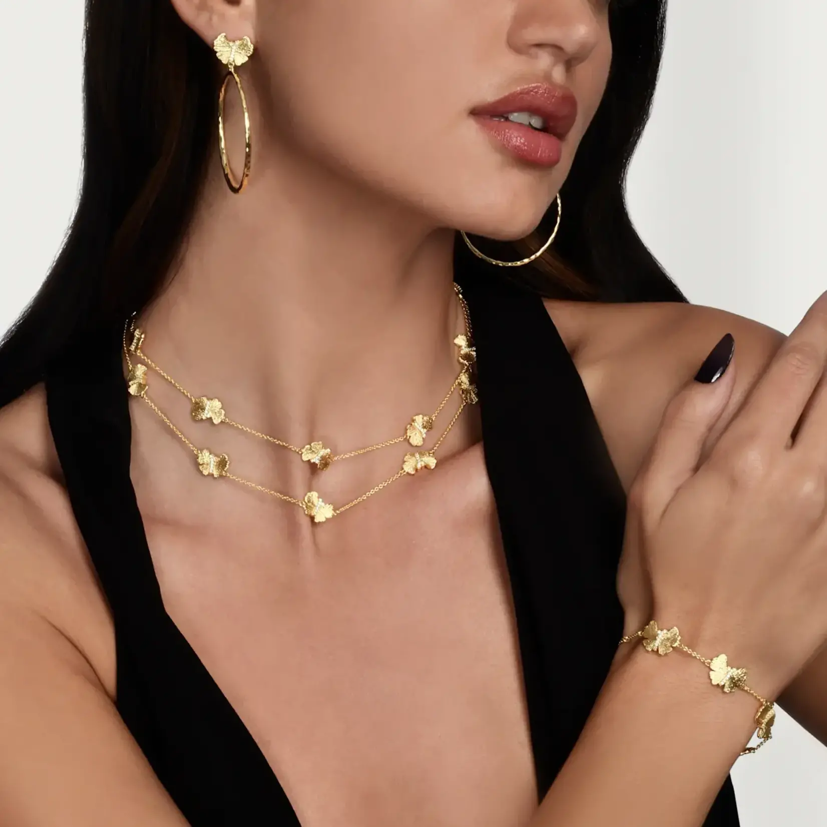 Butterfly Long Station Necklace