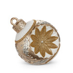 10" Vintage Gold and Silver Ornament