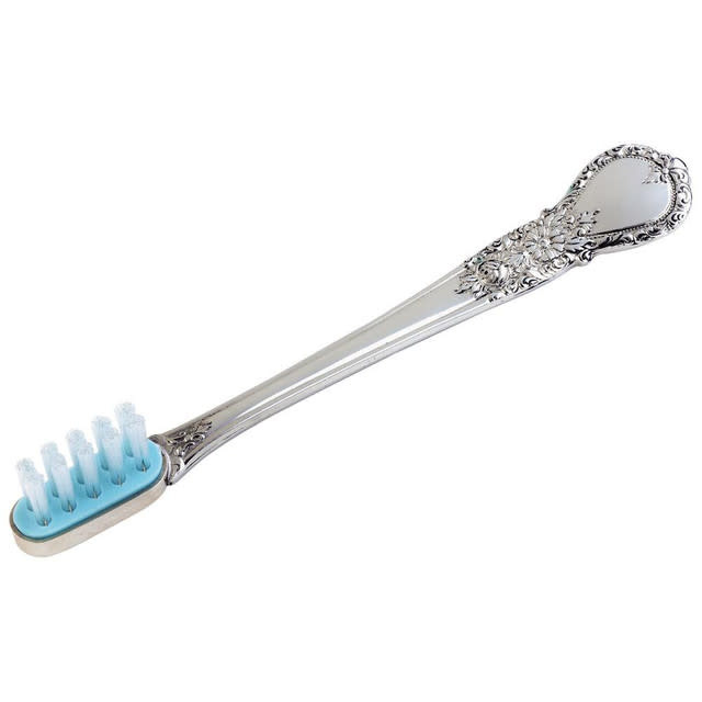 Pewter Baby Toothbrush - Blue