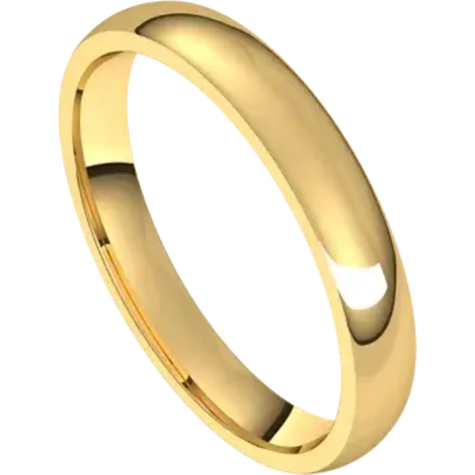 Stuller 10K Yellow 3 mm Polished Light Comfort Fit Band Size 10