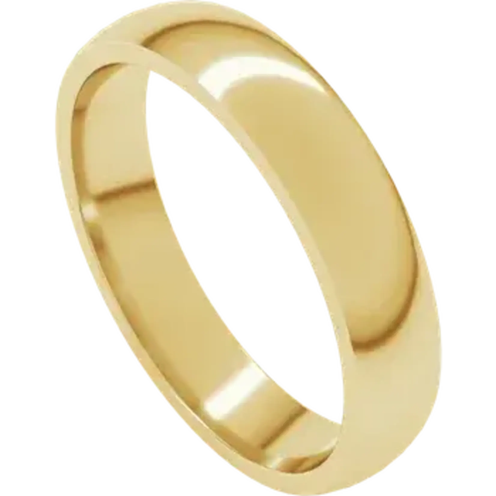 10K Yellow Lightweight Comfort Fit Half Round Band SIZE9