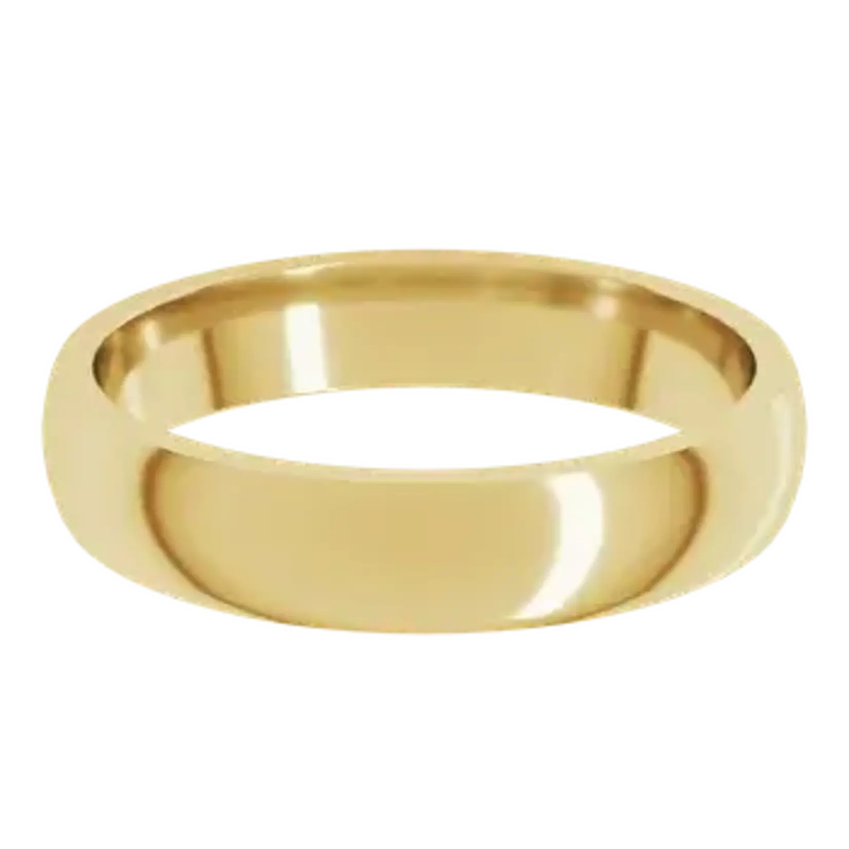 10K Yellow Lightweight Comfort Fit Half Round Band SIZE9