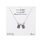 silver scapular necklace