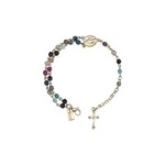 7in multi rosary bracelt adj