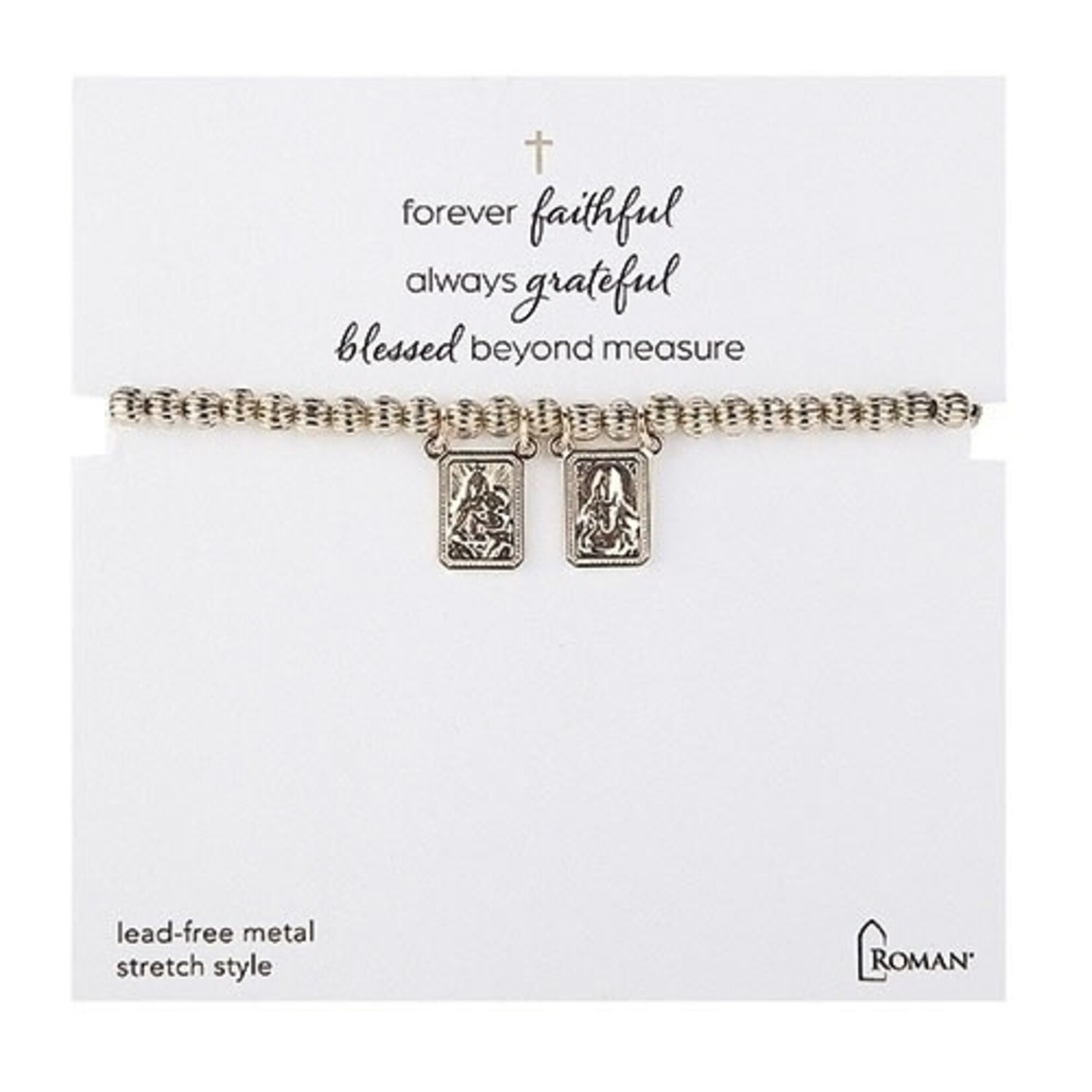 7in gold scapular bracelet stretch