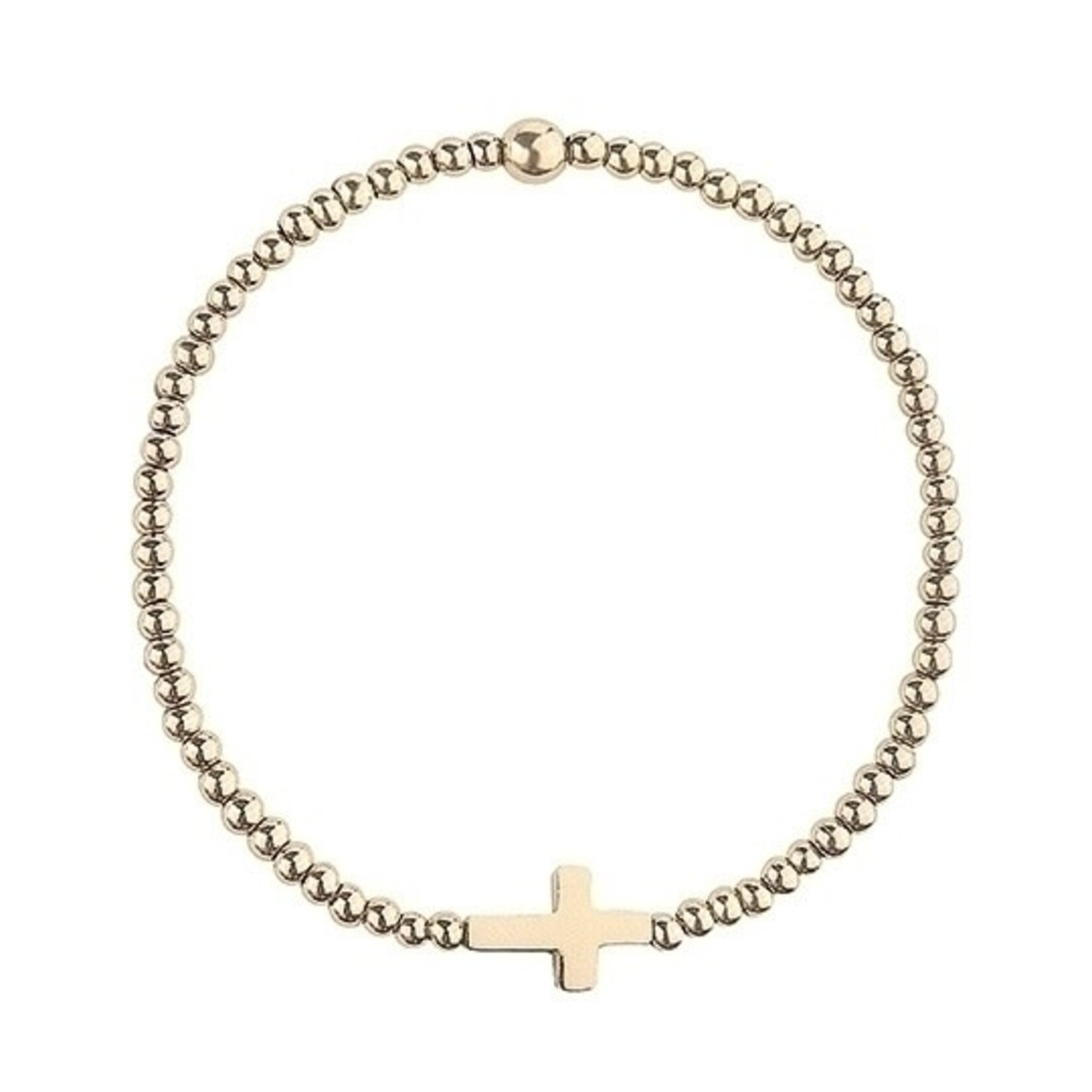 7 in cross bracelet stretch