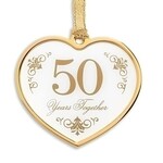 50th anniversary ornament in box: Caroline Collection