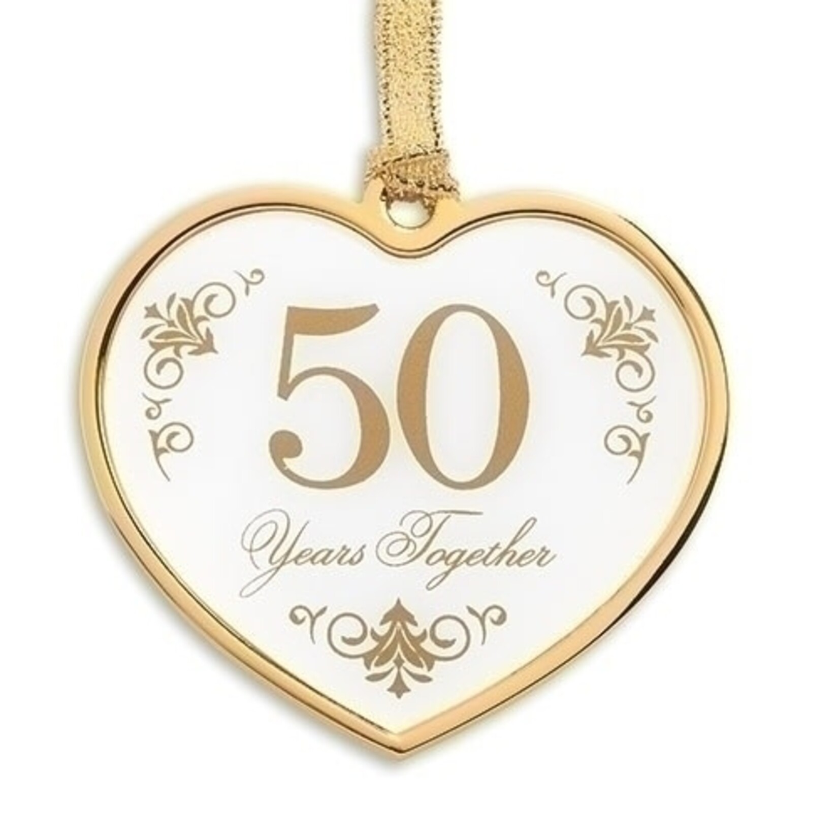 50th anniversary ornament in box: Caroline Collection