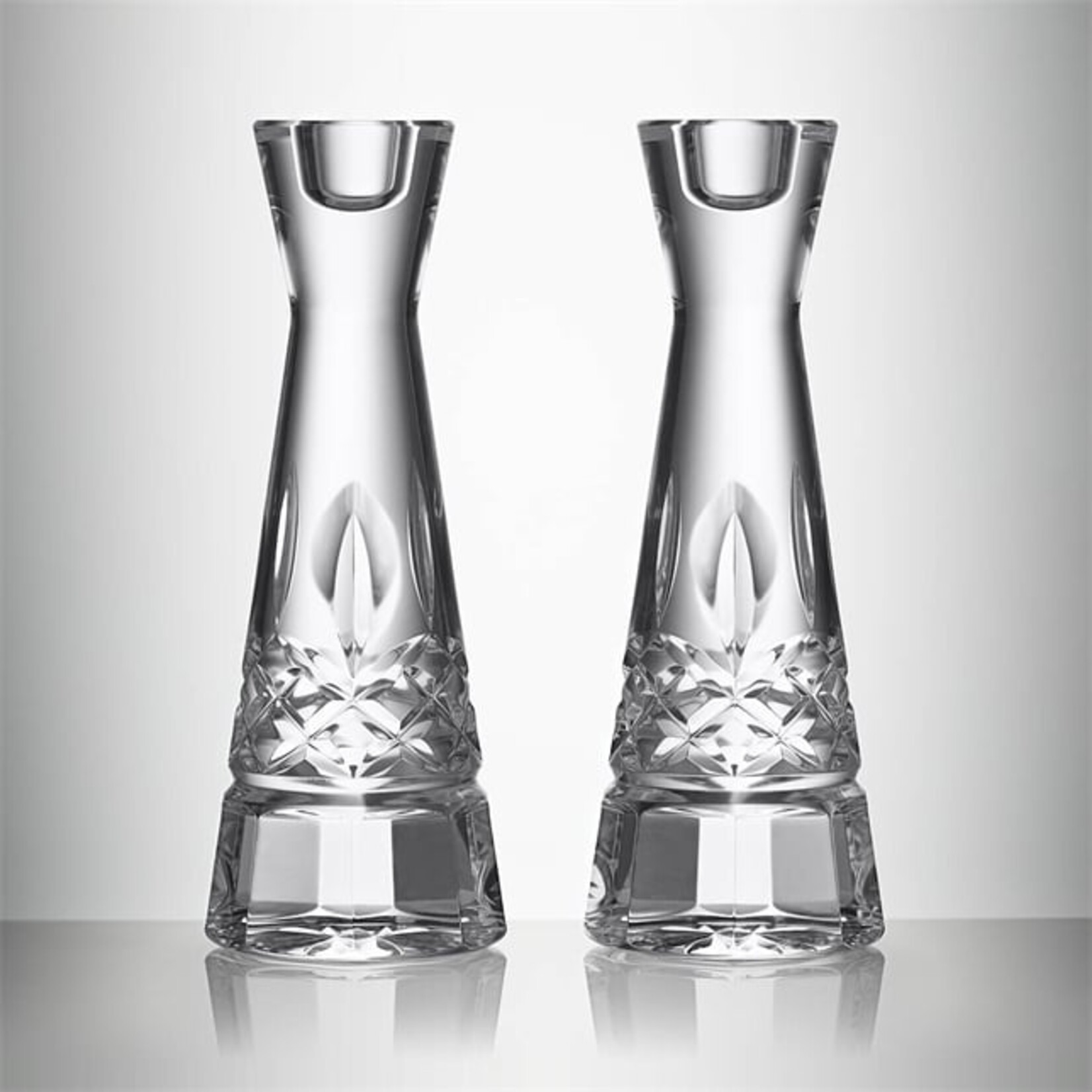 Lismore candlestick setof 2 8in