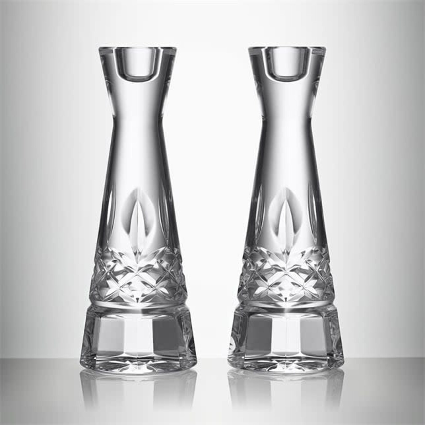 Lismore candlestick setof 2 8in