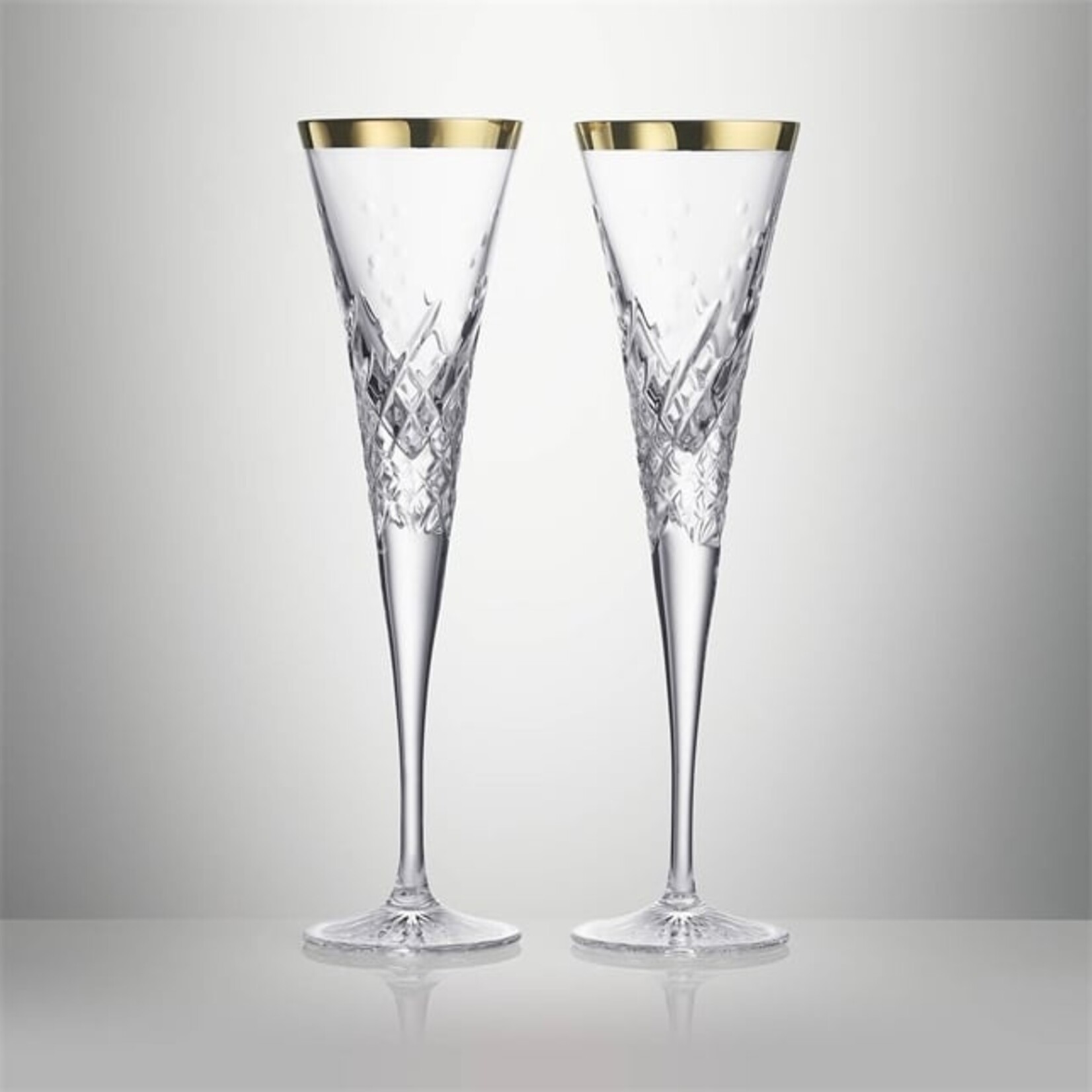 Celbration Toasting flute se3t of 2 gold