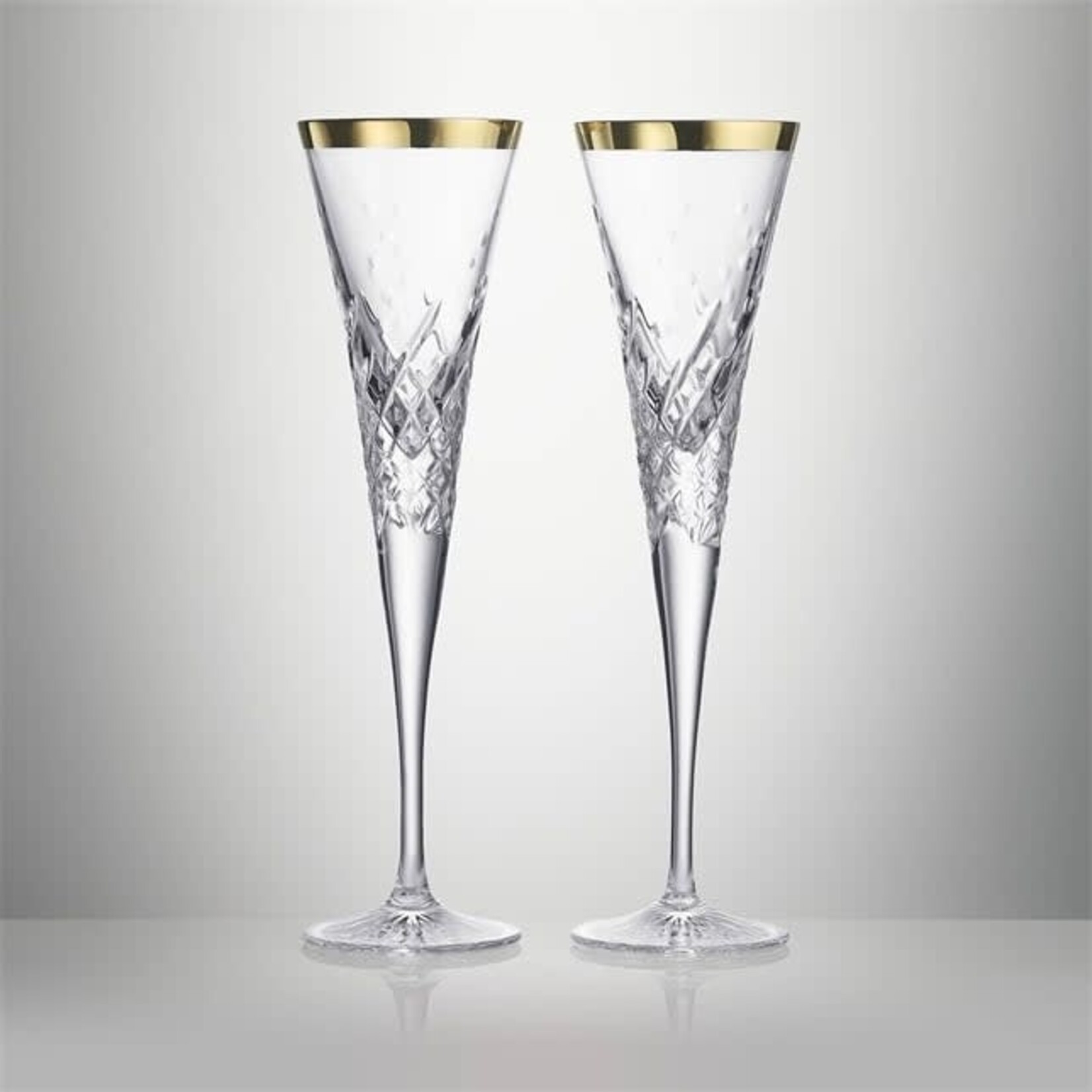 Celbration Toasting flute se3t of 2 gold