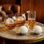 HAND CUT ON THE RAOCK GLASS 5 PIECE SET