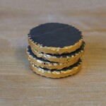 Viesta marble coasters black gold