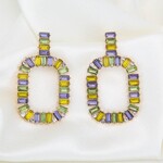 Krewe Kaleidoscope Baguette Earrings