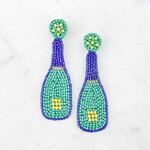 Champagne beaded earrings PGG