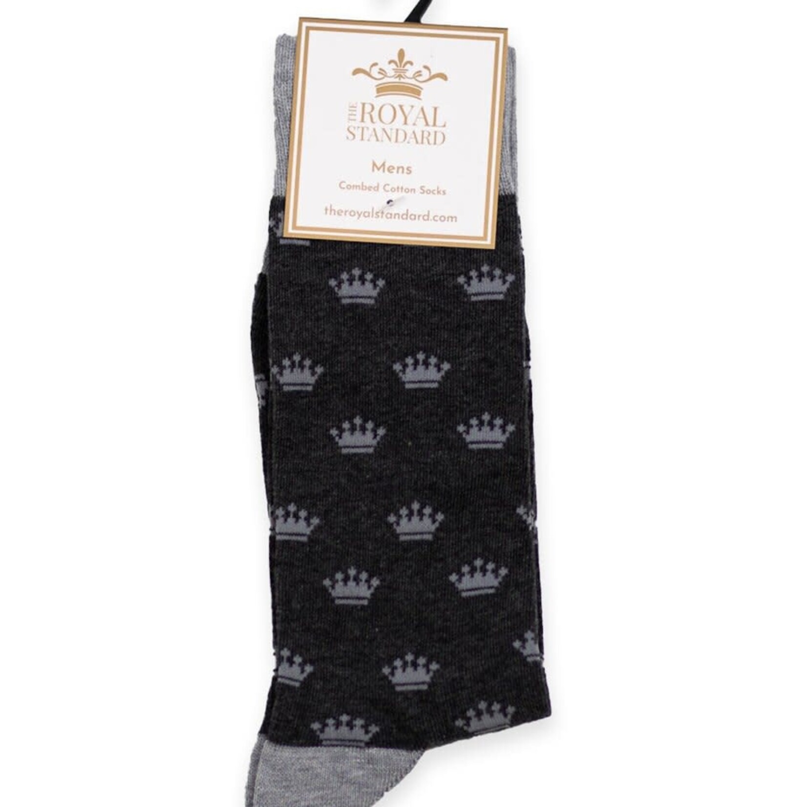 crown socks gray