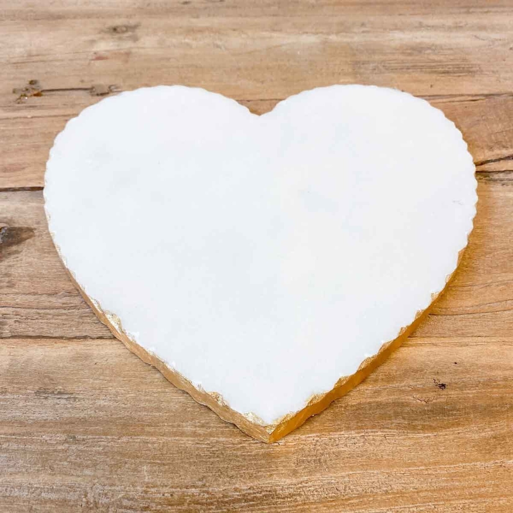 Heart marble serving board