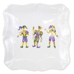 Mardi Gras Jester platter 11.5in