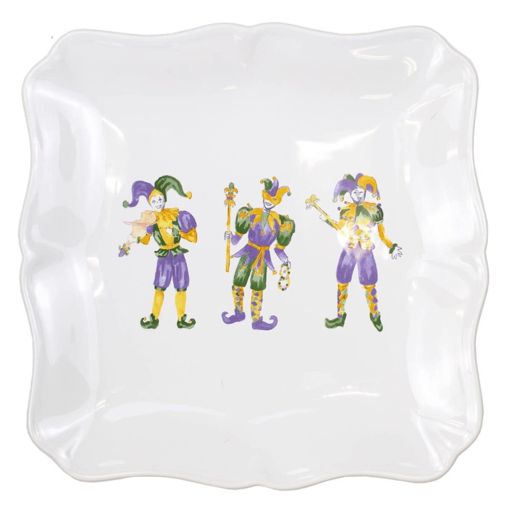 Mardi Gras Jester platter 11.5in