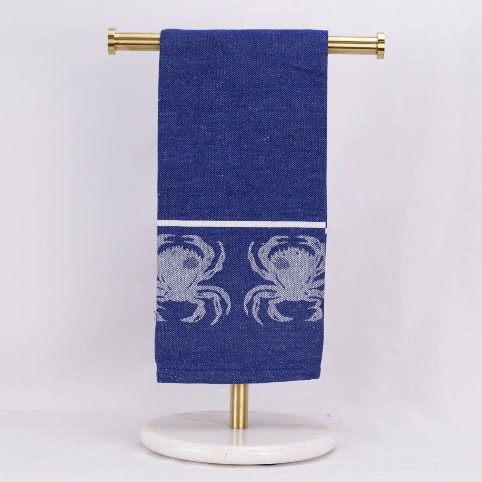 jacquard crab hand towel