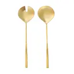 Salad servers set/2 flat gold