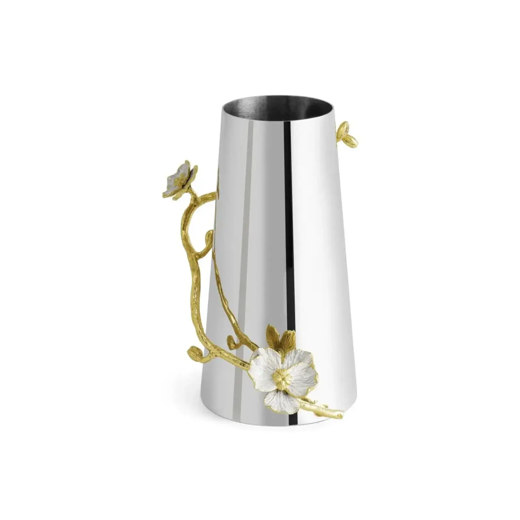 Silver Orchid Vase