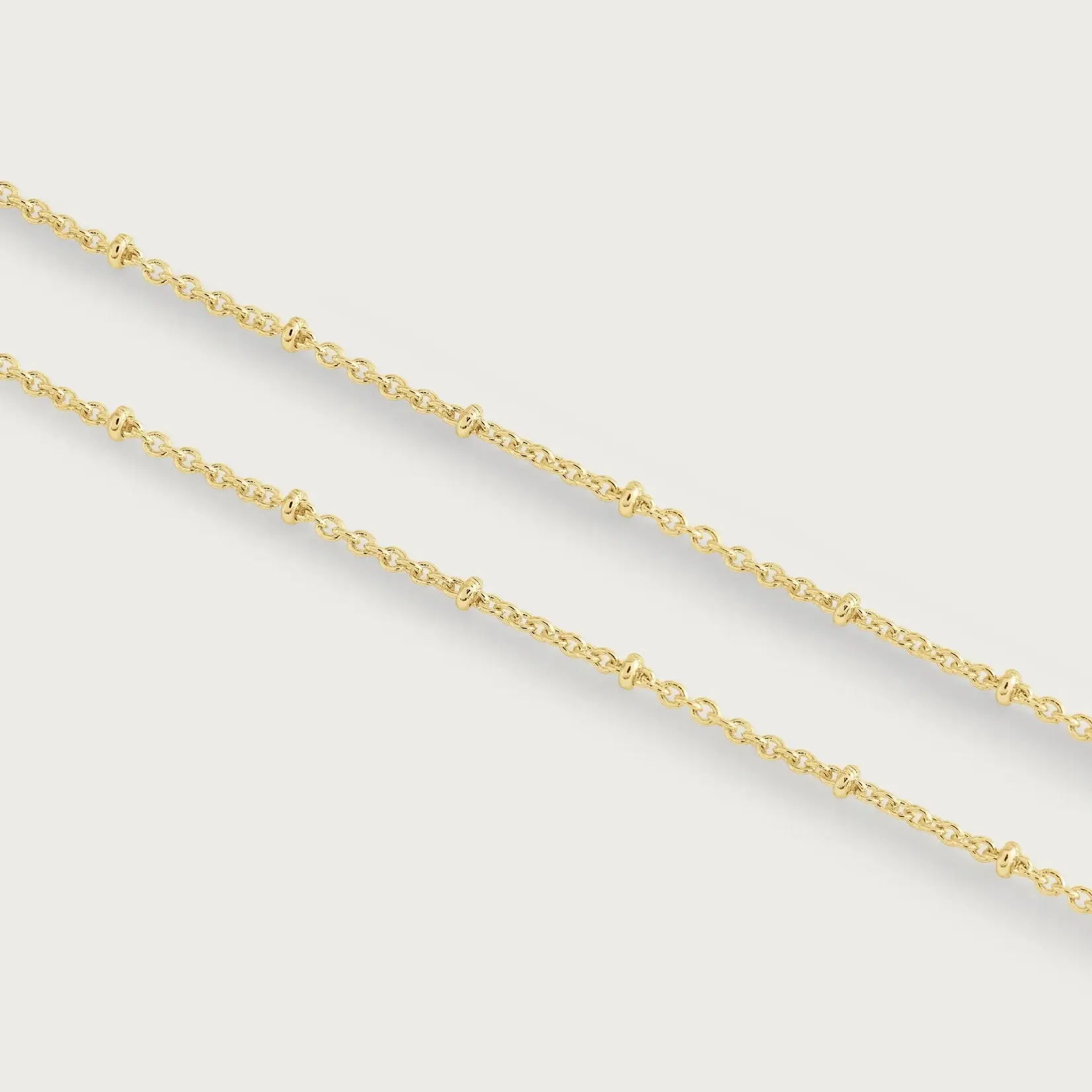 Molten Bead Chain Necklace, Gold
