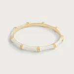 Rouge Bamboo Enameled Hinged Bangle