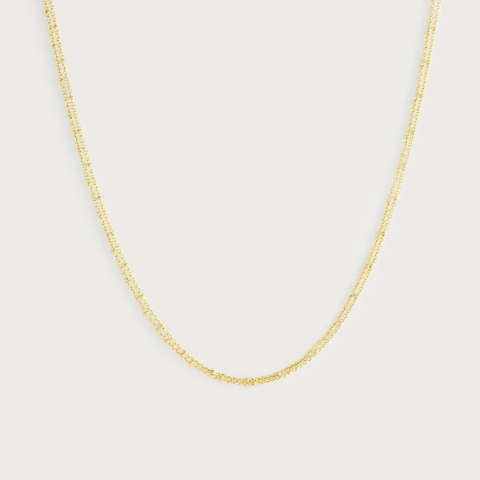 Molten Double Bead Chain Gold