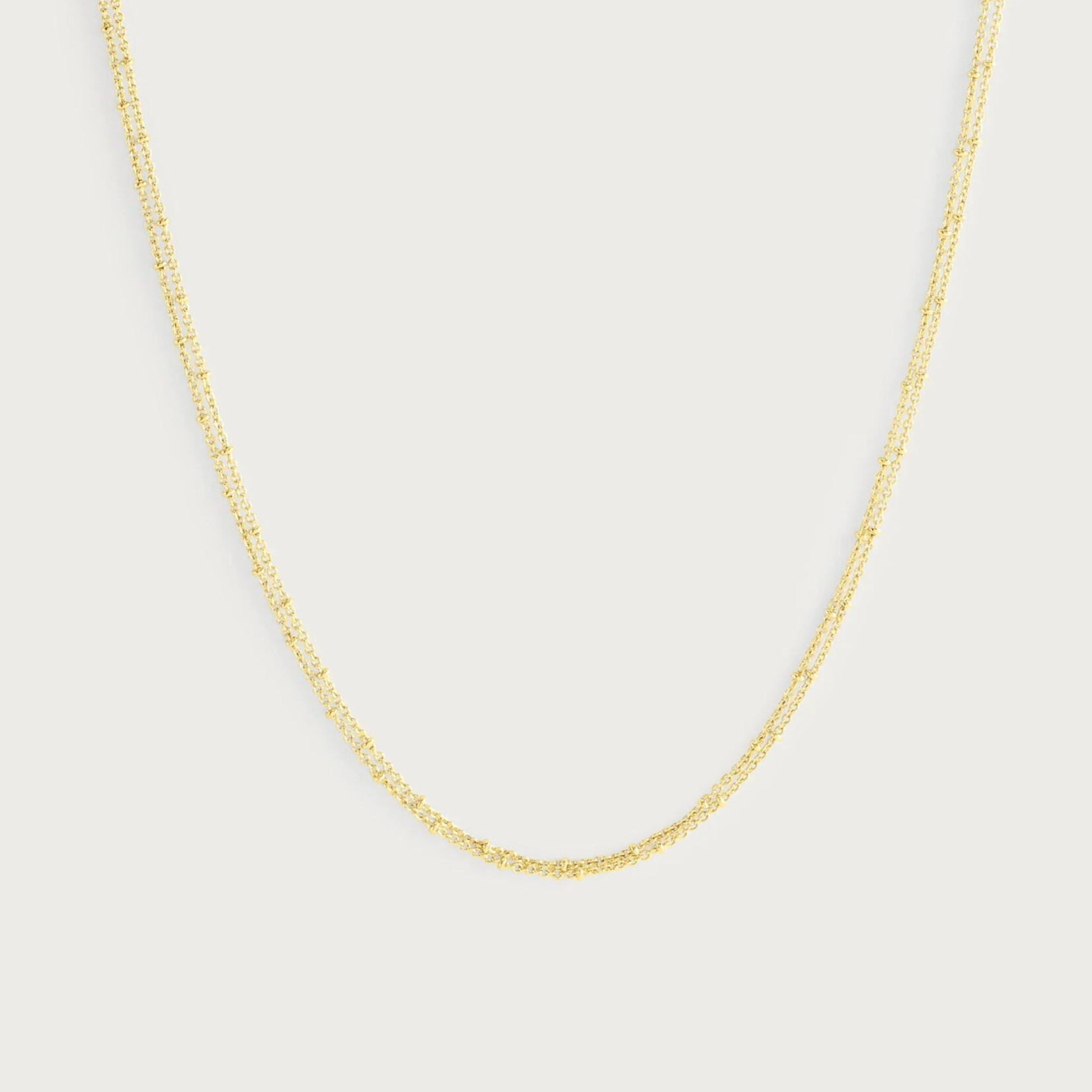 Molten Double Bead Chain Gold