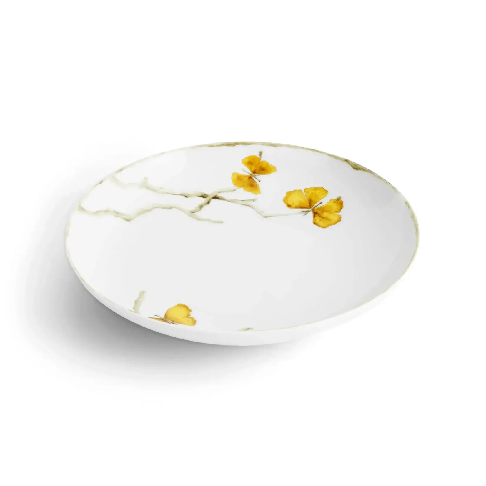 Butterfly Ginkgo Gold Dinnerware Pasta Bowl
