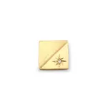 Two Tone Tie Tack with Diamond Accent