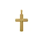 Studded Center Cross Pendant Charm