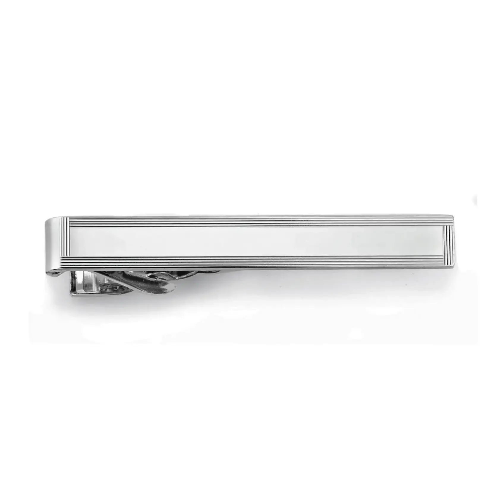 Polished Tie Bar with Lined Border