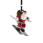 SKIING SANTA ORNAMENT