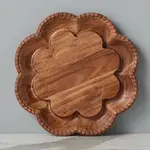 vintage english bread lazy susan scalloped
