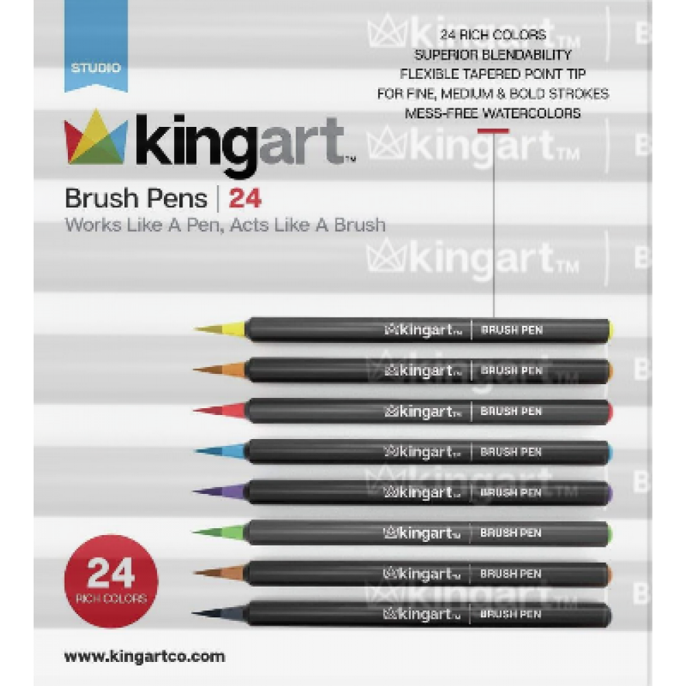 kingart brush pens 24