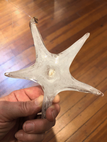 handblown glass stars  and glow-in-the-dark ones! 