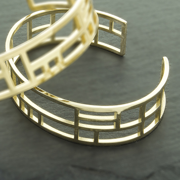 arts and crafts 14k gold small arts and crafts cuff
