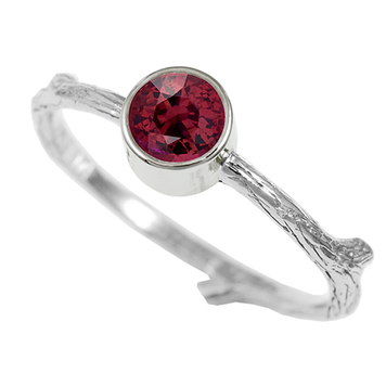heritage - woods 0.50ct burmese ruby branch ring