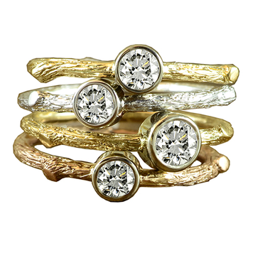 heritage - woods 0.50ct diamond branch ring