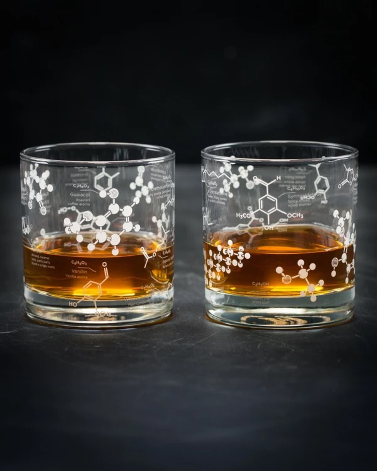 drinkware whiskey molecule rocks glass single