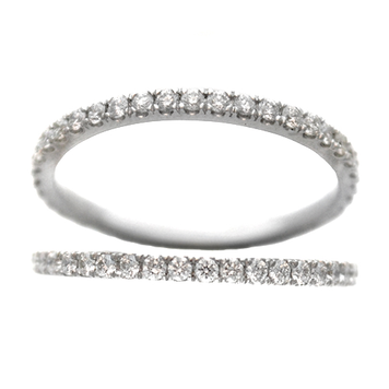 rings diamond 3/4 microset in 14k white gold