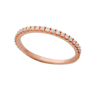 rings diamond 3/4 microset in 14k rose gold