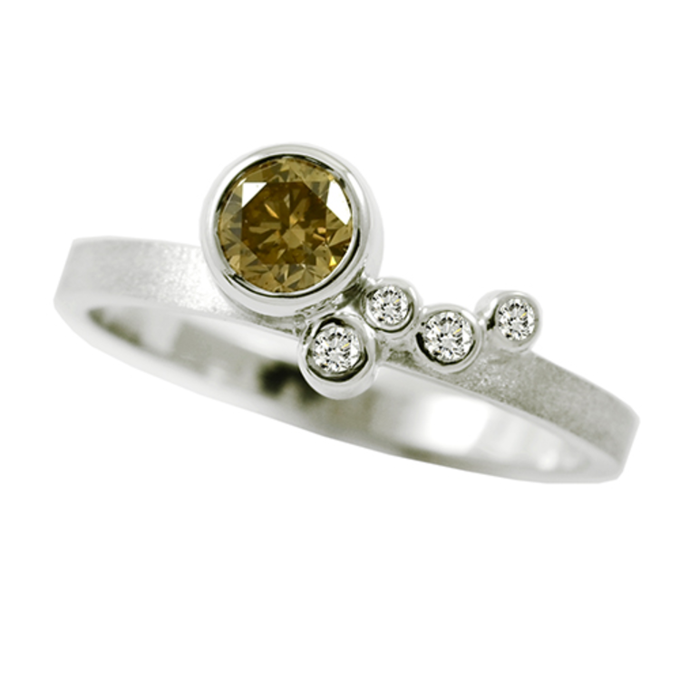 rings .50ct cognac diamond white mini gap