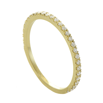 rings diamond 3/4 microset in 14k yellow gold